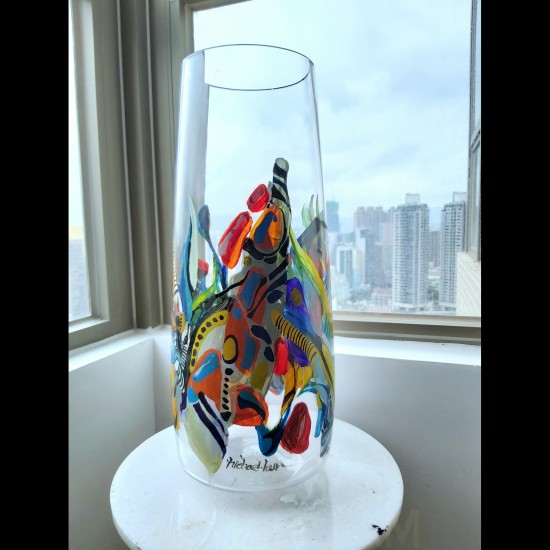 Hand painted on vase Hand painted on vase