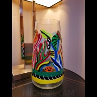 Varnish hand painted vase