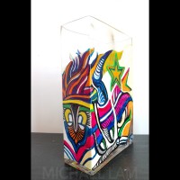 Enamel hand painted Vase