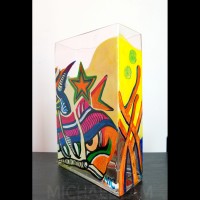 Enamel hand painted Vase